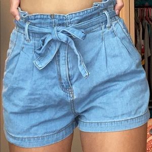 Box jean shorts
